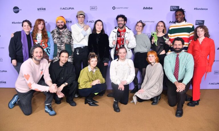 (L-R Back Row) Flóra Anna Buda, Maddie Brewer, Christopher Rutledge, Maks Rzontkowski, Alisi Telengut, Landon Zakheim, Kerstin Zemp, Phoebe Jane Hart, Jalen Colbert, and Natasha Jacobs. (L-R Front Row) Sami Jano, Daniel Zvereff, Julia Woronowicz, Rose Hart, Bianca Caderas and Geoff Strasser